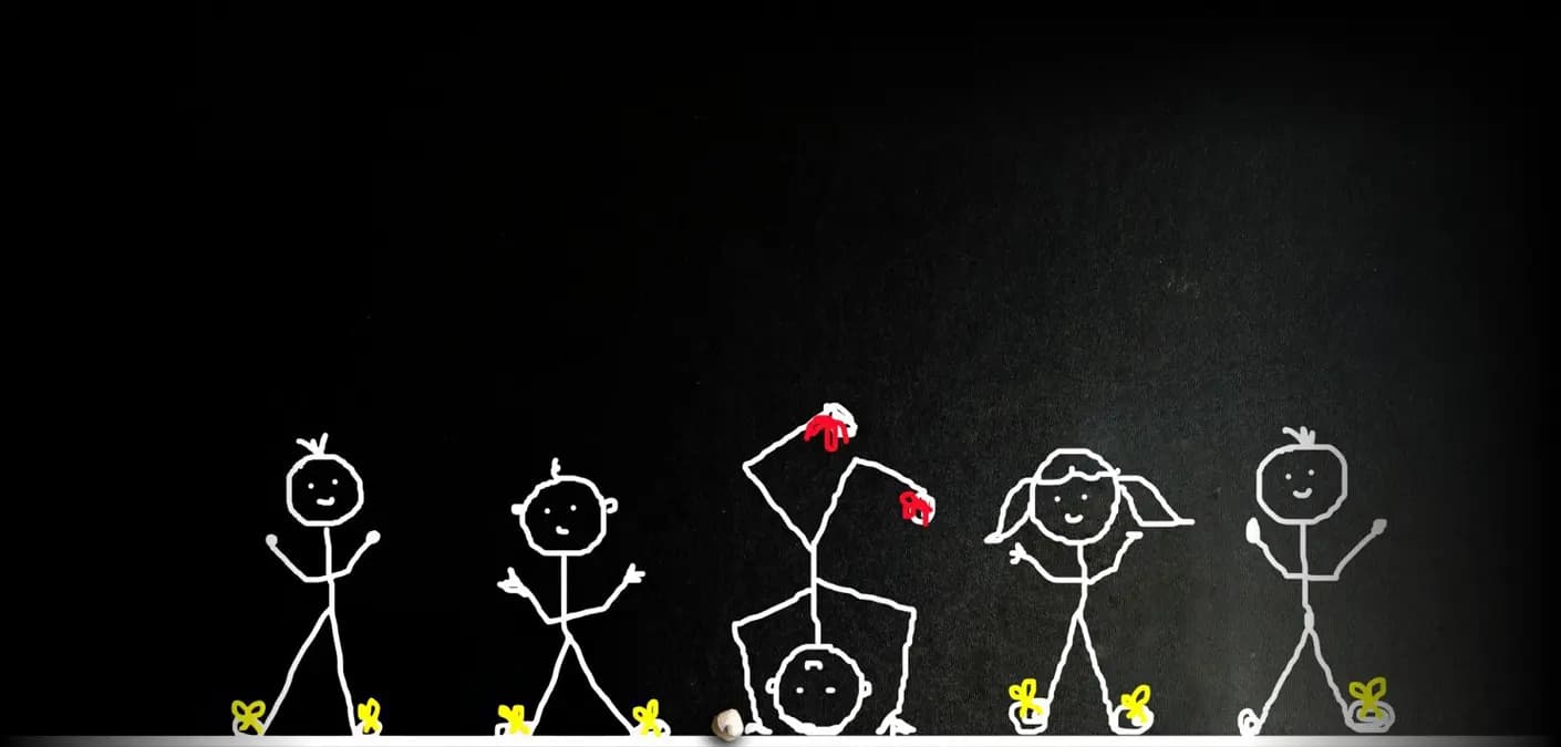 Parents and children in a supportive community environment